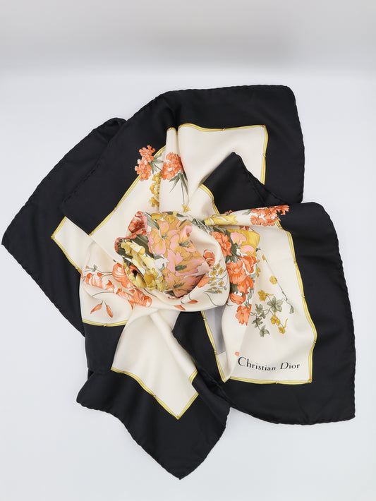 CHRISTIAN DIOR Square Silk Foulard