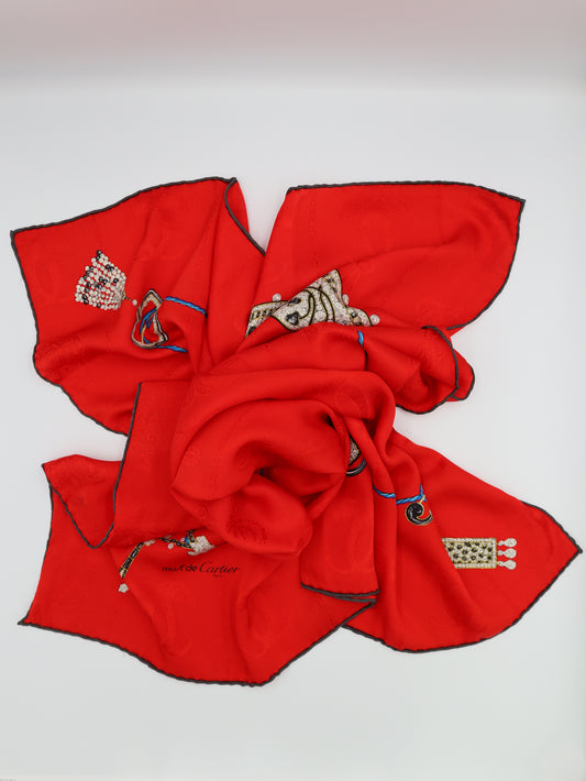 CARTIER Square Silk Foulard